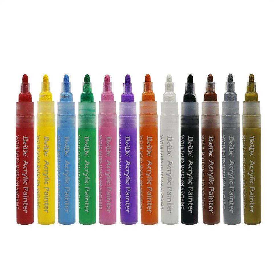 Markers taż-żebgħa akriliku ta '75 kuluri