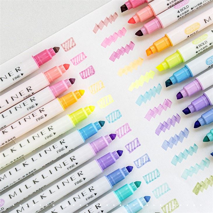 Highlighter tal-Kulur Ħfief tal-Ġnub Doppju