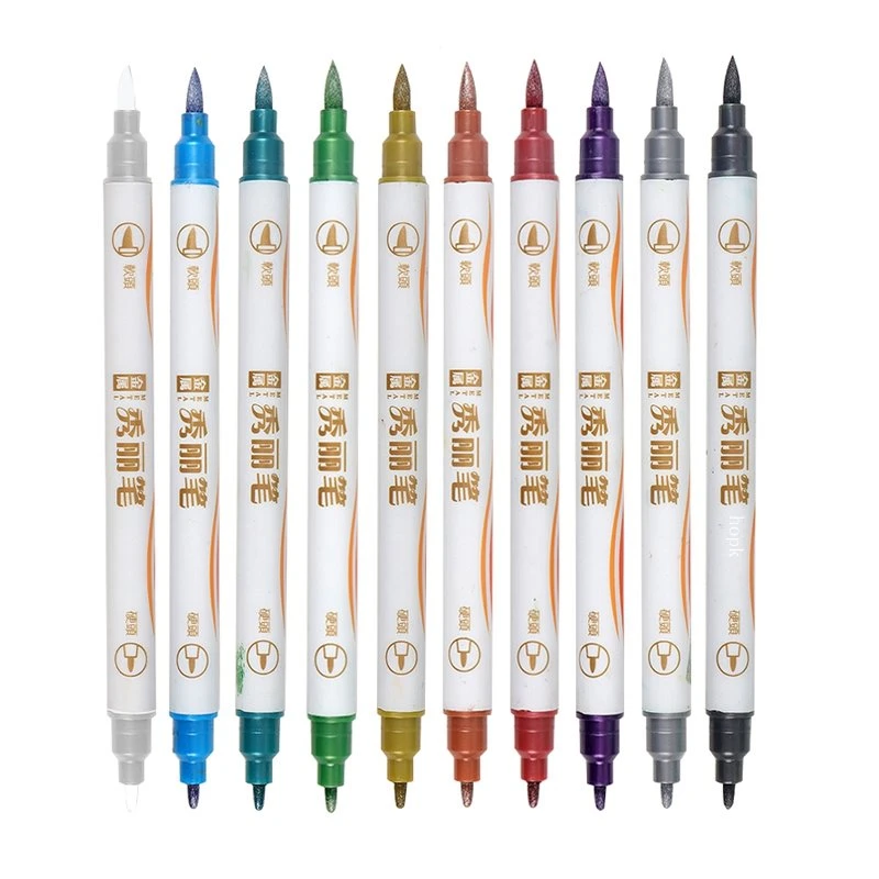Pinen Metalliċi Dual Tip 10 Kuluri