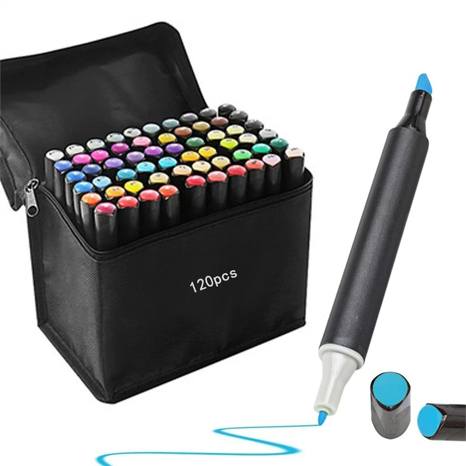 Markers tal-Arti tal-Brush Dual Tip