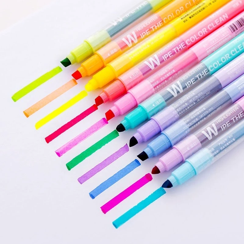 Highlighters Jinbidlu Markers tal-Kulur Pinna Pastel