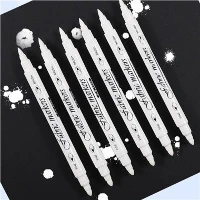 Marker tat-Tessuti tal-Kulur abjad Dual Tip
