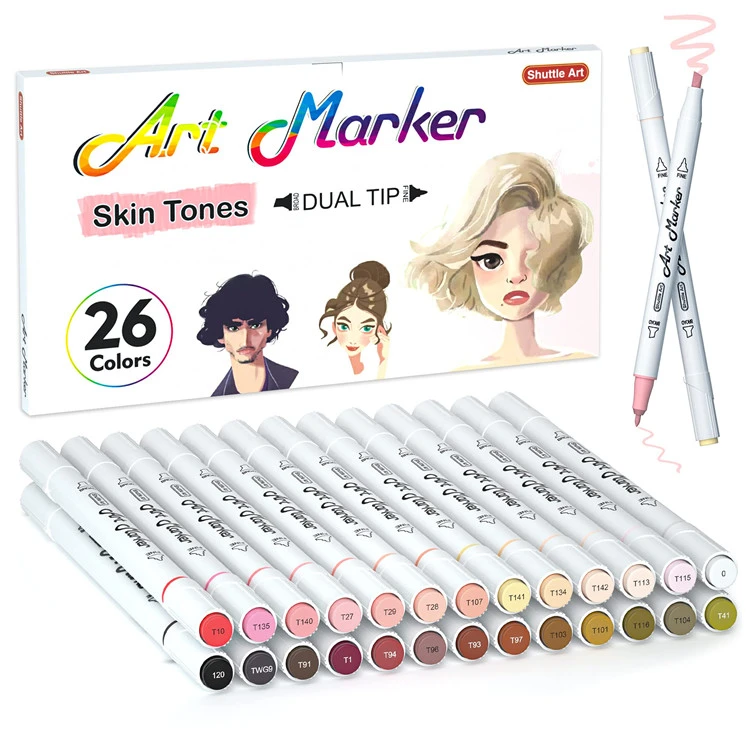 26 Kulur Skin Tone & Hair Art Markers