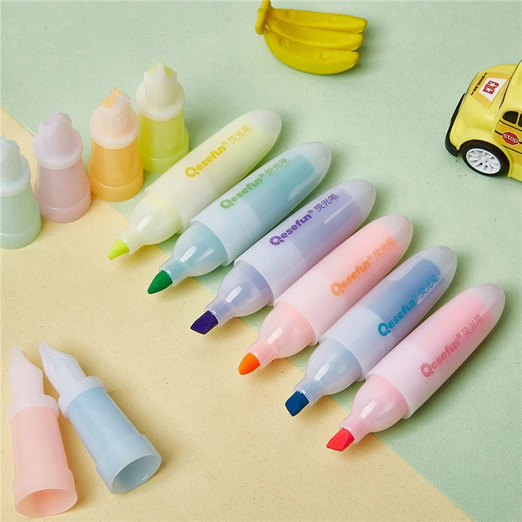 6pcs Mini Fountain Pen Forma Highlighter