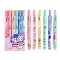 6pcs Frott Retracable Scented Highlighter