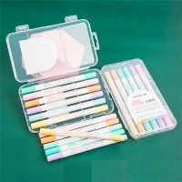 Highlighters tal-kuluri Pastel b'ponta doppja 6pcs